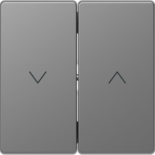 Лицевая панель Schneider Electric Merten D-Life для 2-кл. выключателя жалюзи сталь картинка